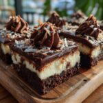 brownie bounty z kremowym sernikiem