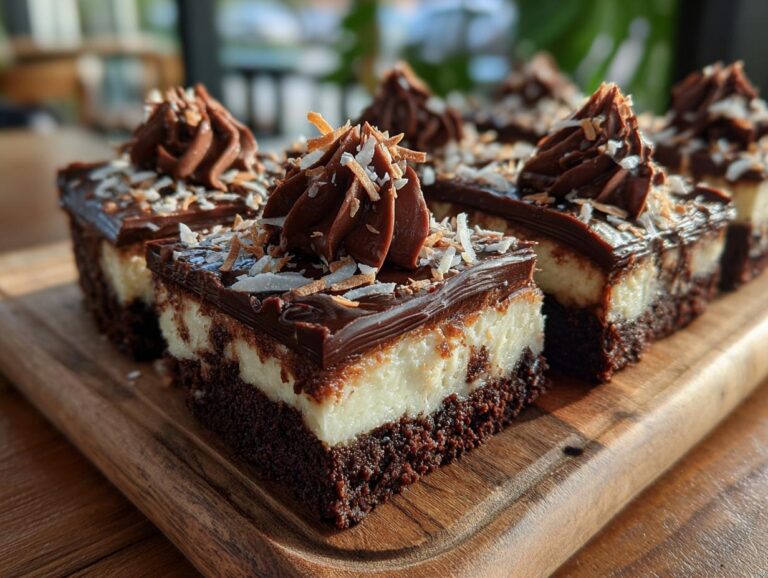 brownie bounty z kremowym sernikiem