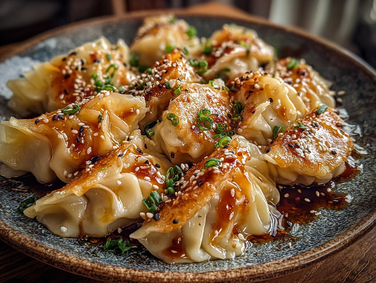 chrupiące pierożki gyoza z sosem teriyaki - detail 1