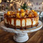 sernik mango z karmelem i cynamonową kruszonką