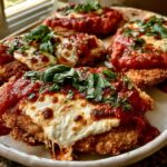 chrupiący kurczak po parmeńsku z mozzarellą