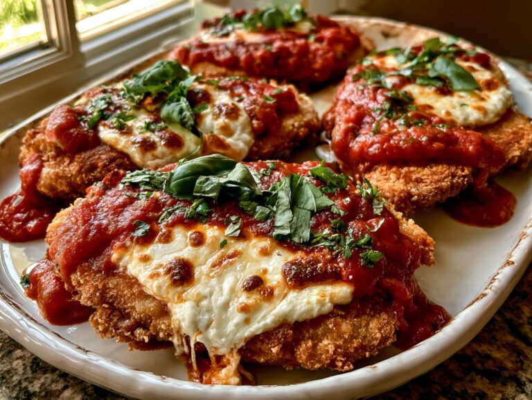 chrupiący kurczak po parmeńsku z mozzarellą